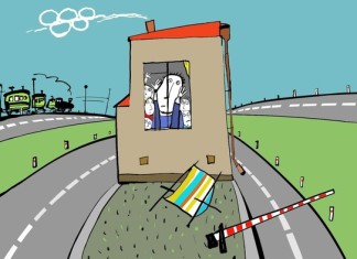 Замуровали Рисунок Петра Саруханова.