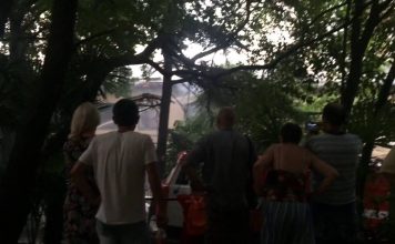 Новое видео пожара в центре Сочи