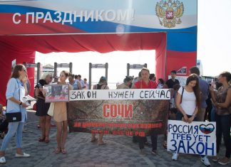 В Сочи состоялась акция зоозащитников «Закон нужен сейчас»